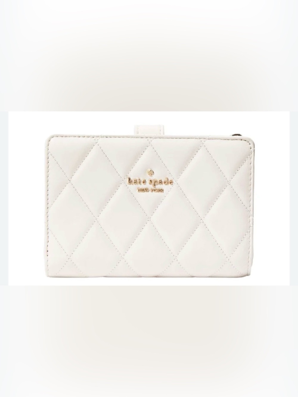 Kate Spade White Quilted Bifold Wallet